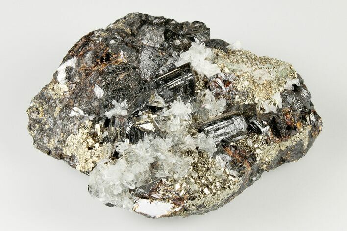 2.5" Quartz with Pyrite, Chalcopyrite and Sphalerite - Peru